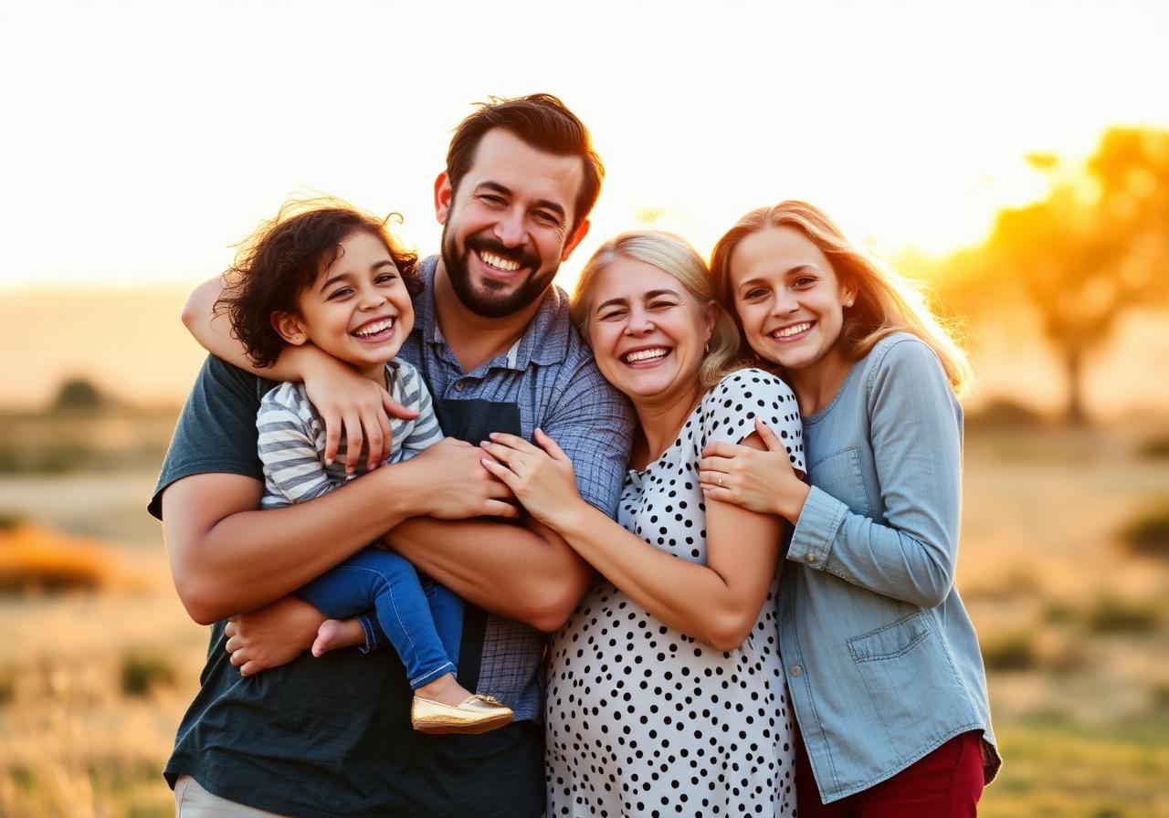 A joyful Christian family